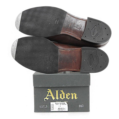 Alden Brown Leather Military Plain Toe Sneakers Size 8.5