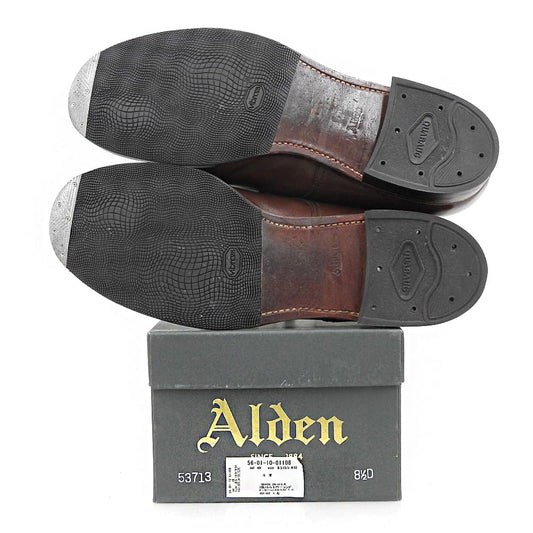 Alden Brown Leather Military Plain Toe Sneakers Size 8.5