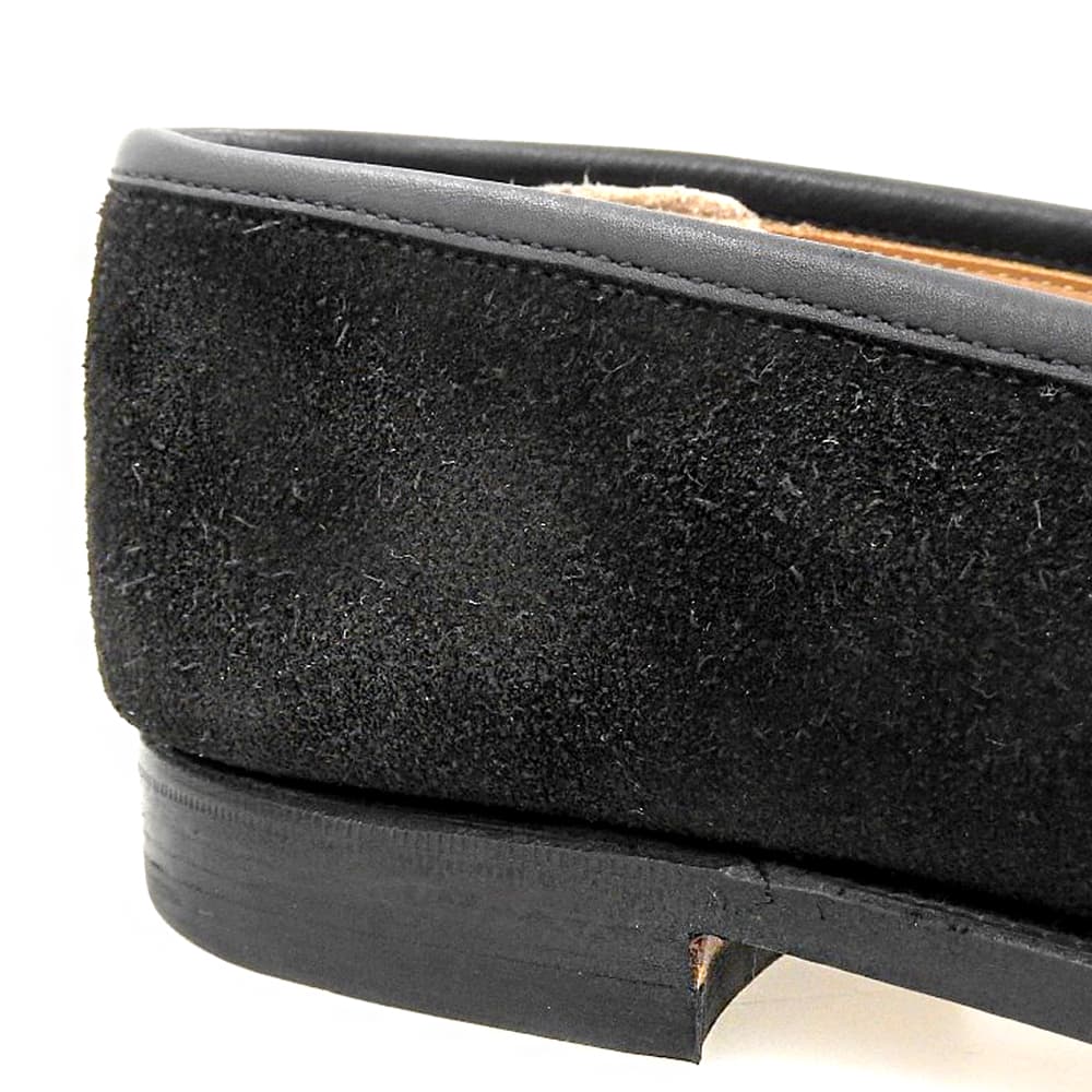 Crockett&Jones Black Suede Boston Coin Loafers Size 8E