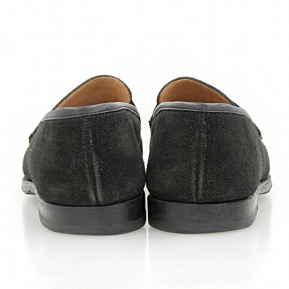 Crockett&Jones Black Suede Boston Coin Loafers Size 8E