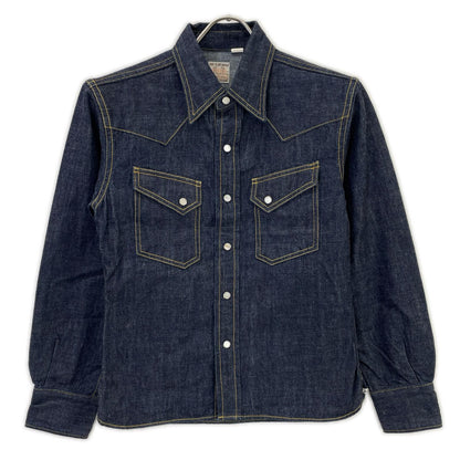 THE FLAT HEAD Indigo Denim Western Jacket Size 36
