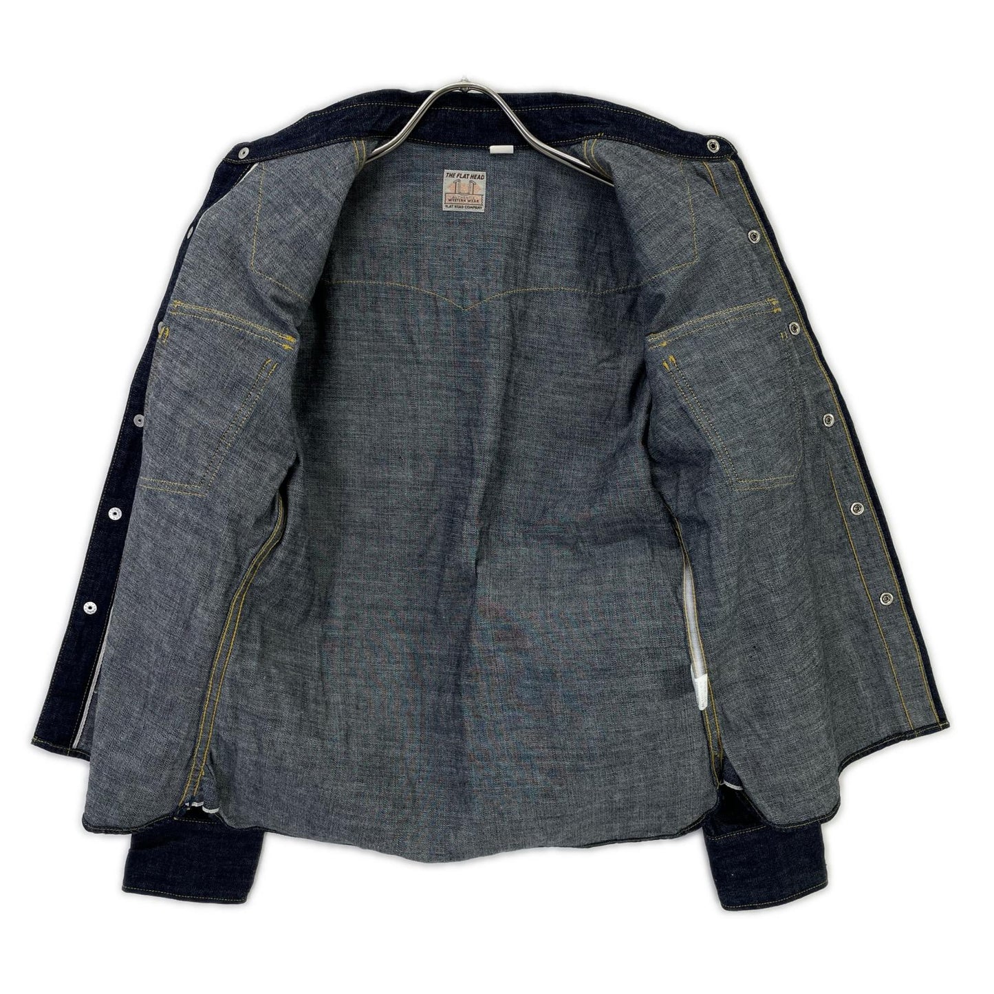 THE FLAT HEAD Indigo Denim Western Jacket Size 36