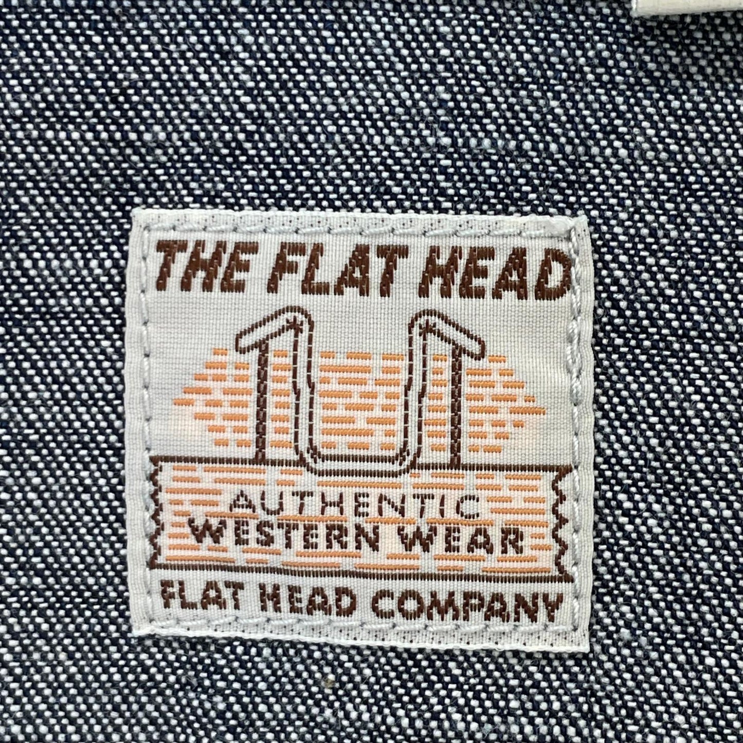 THE FLAT HEAD Indigo Denim Western Jacket Size 36