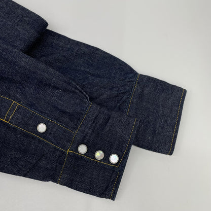 THE FLAT HEAD Indigo Denim Western Jacket Size 36