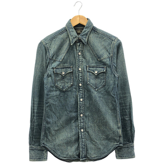 RRL Dark Wash Slim Fit Denim Western Shirt Size XS