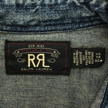 RRL Dark Wash Slim Fit Denim Western Shirt Size XS