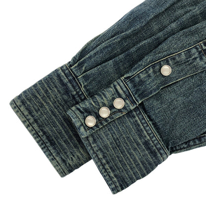 RRL Dark Wash Slim Fit Denim Western Shirt Size XS