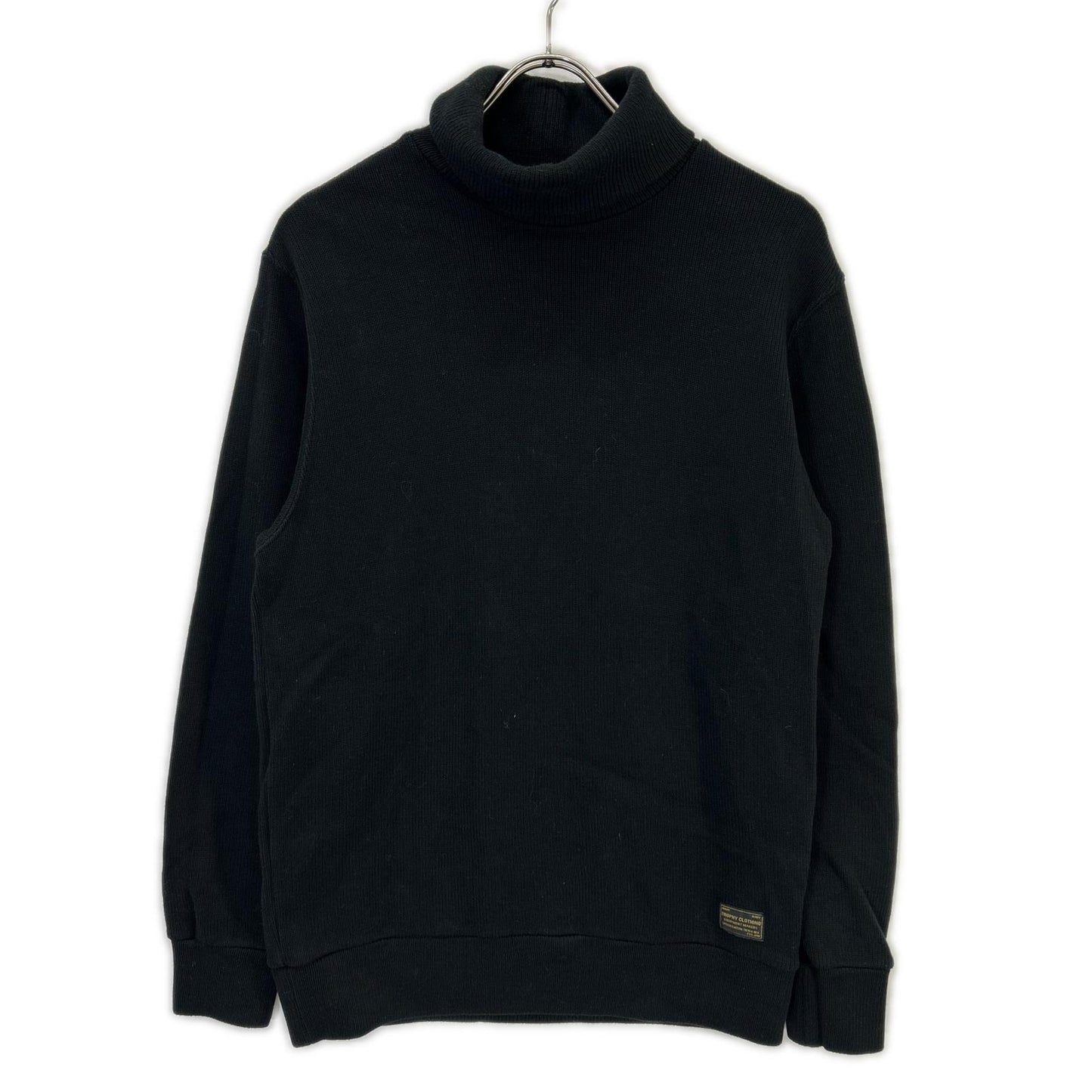 TROPHY CLOTHING Naval High Neck Long Sleeve Cotton Tee Navy Size 38
