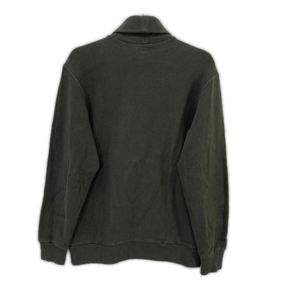 TROPHY CLOTHING Khaki Naval High Neck Long Sleeve Cotton Tee Size 38