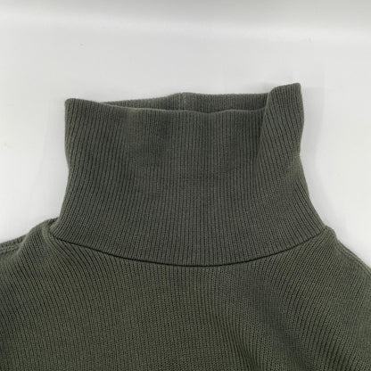 TROPHY CLOTHING Khaki Naval High Neck Long Sleeve Cotton Tee Size 38