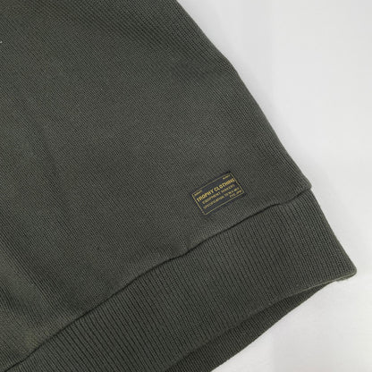 TROPHY CLOTHING Khaki Naval High Neck Long Sleeve Cotton Tee Size 38