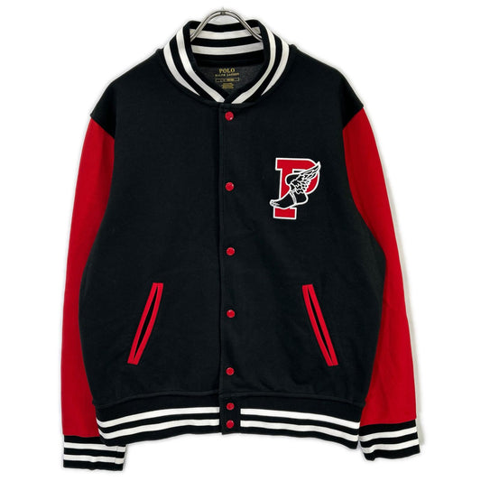 P-wing Black Red Varsity Jacket Polyester Size L