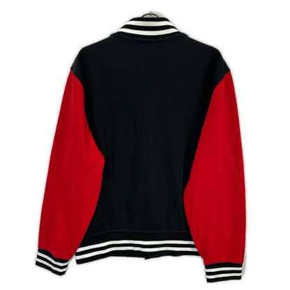 P-wing Black Red Varsity Jacket Polyester Size L