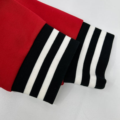 P-wing Black Red Varsity Jacket Polyester Size L