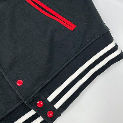 P-wing Black Red Varsity Jacket Polyester Size L