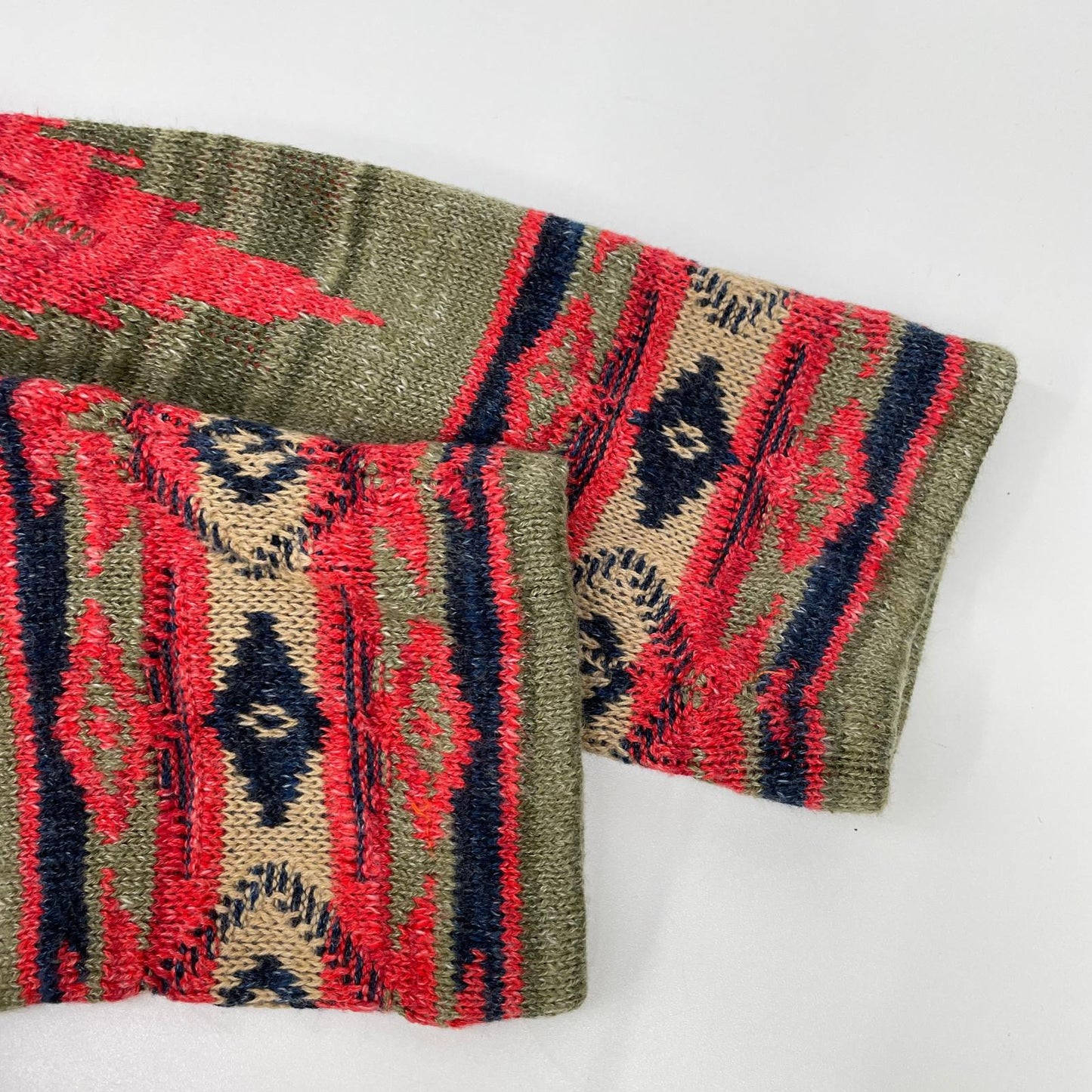 POLObyRalphLauren Native Pattern Wood Linen Cardigan Polo Size L
