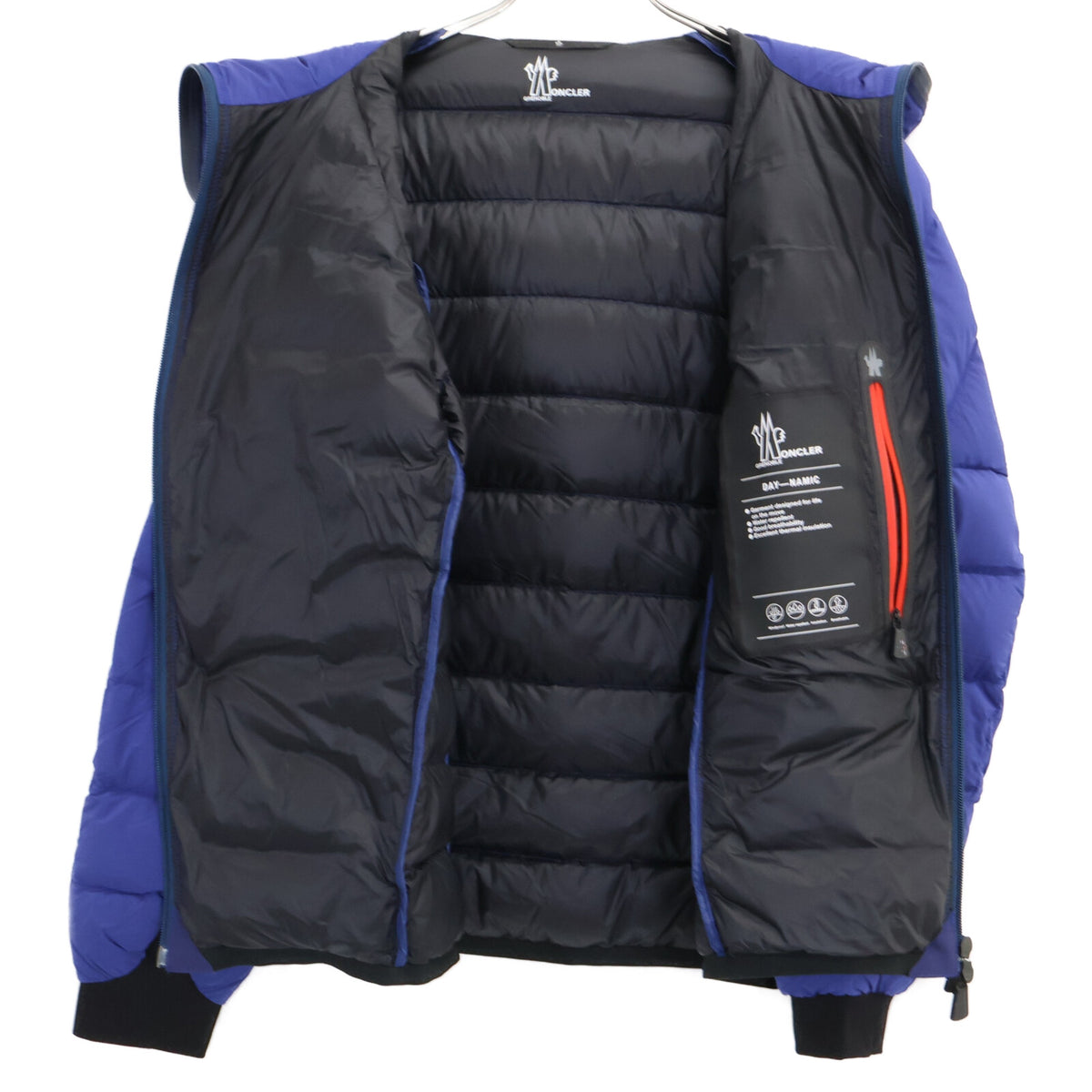 MONCLER Grenoble BARNAVE DAY-NAMIC Hooded Jacket Blue Size 2