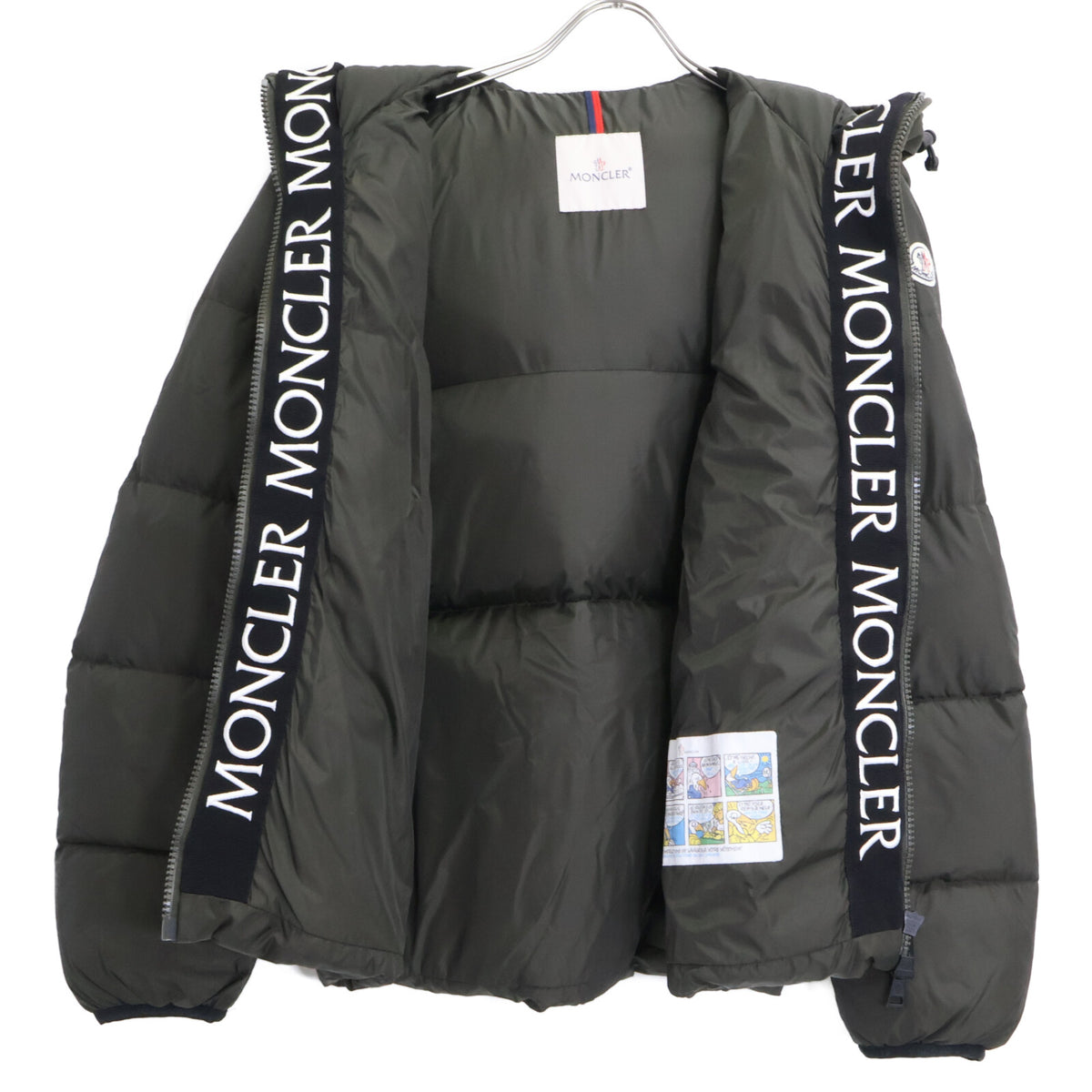 MONCLER Montclar Logo Grosgrain Tape Down Jacket Size 2