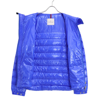 MONCLER BLESLE Tricolor Line Hooded Down Jacket Blue Size 2