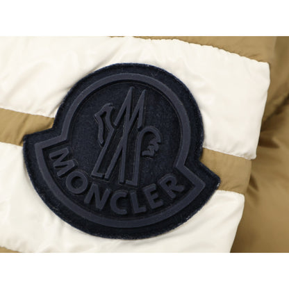 MONCLER DELAUME Big Logo Patch Jacket Camel/White Size 1