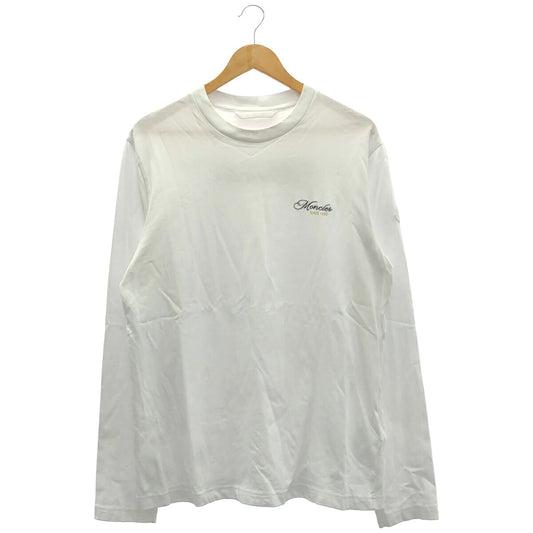 MONCLER 25AW White Cotton Embroidered Sleeve Shirt Size M