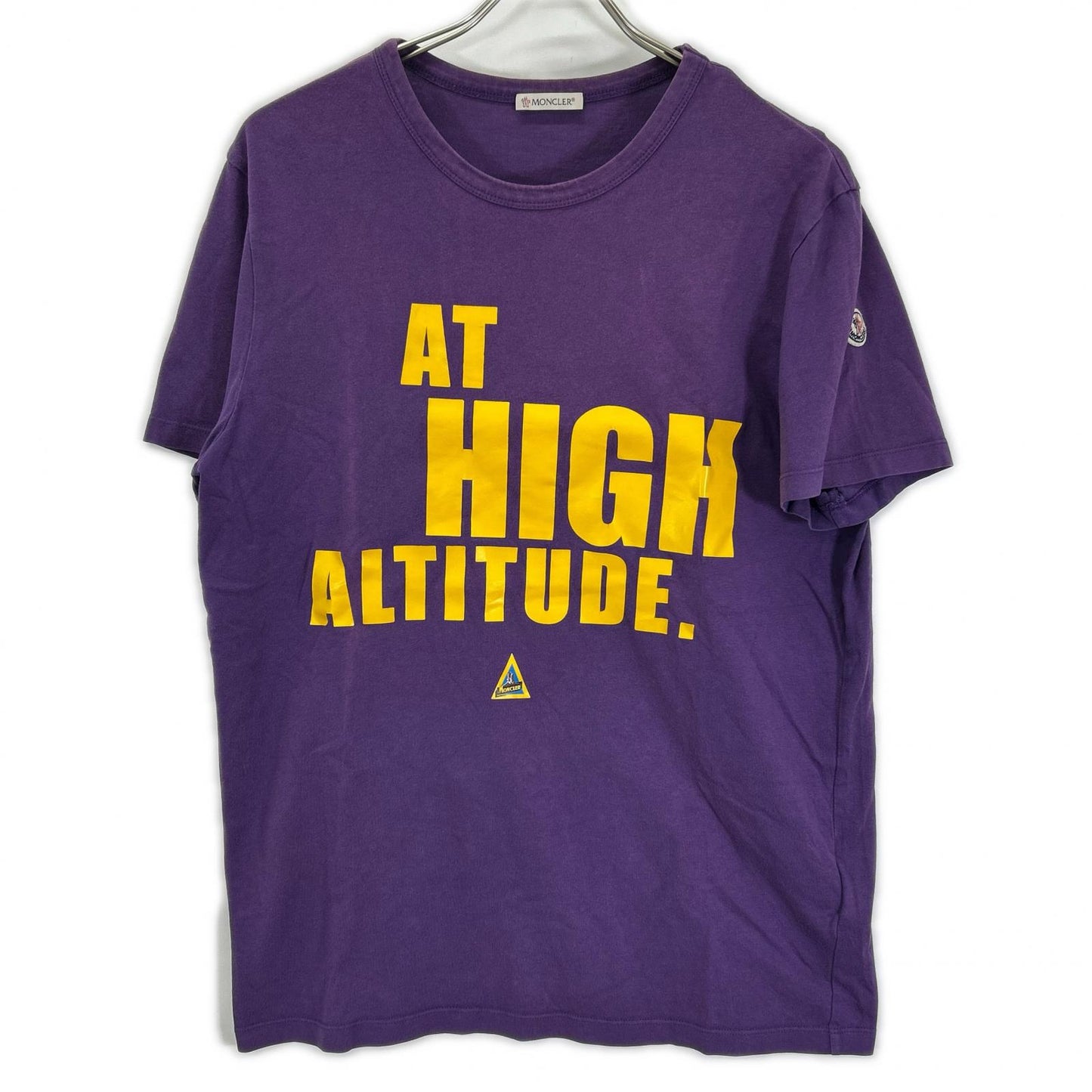 MONCLER 19SS Maglia Front Print T-Shirt Purple/Yellow Size L
