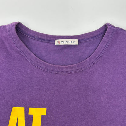 MONCLER 19SS Maglia Front Print T-Shirt Purple/Yellow Size L