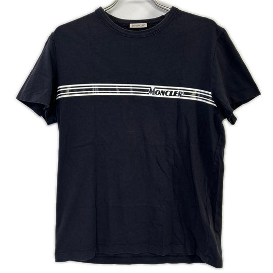 MONCLER 19SS Maglia Logo Print T-Shirt Black/White Size L