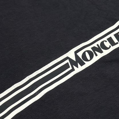 MONCLER 19SS Maglia Logo Print T-Shirt Black/White Size L