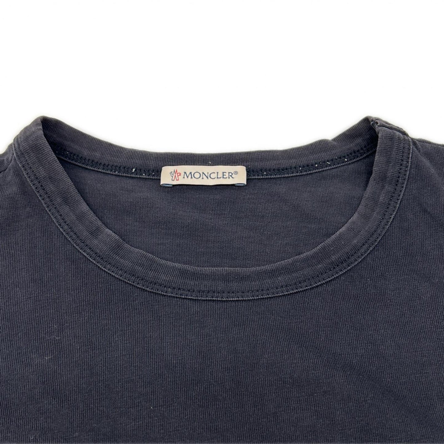 MONCLER 19SS Maglia Logo Print T-Shirt Black/White Size L