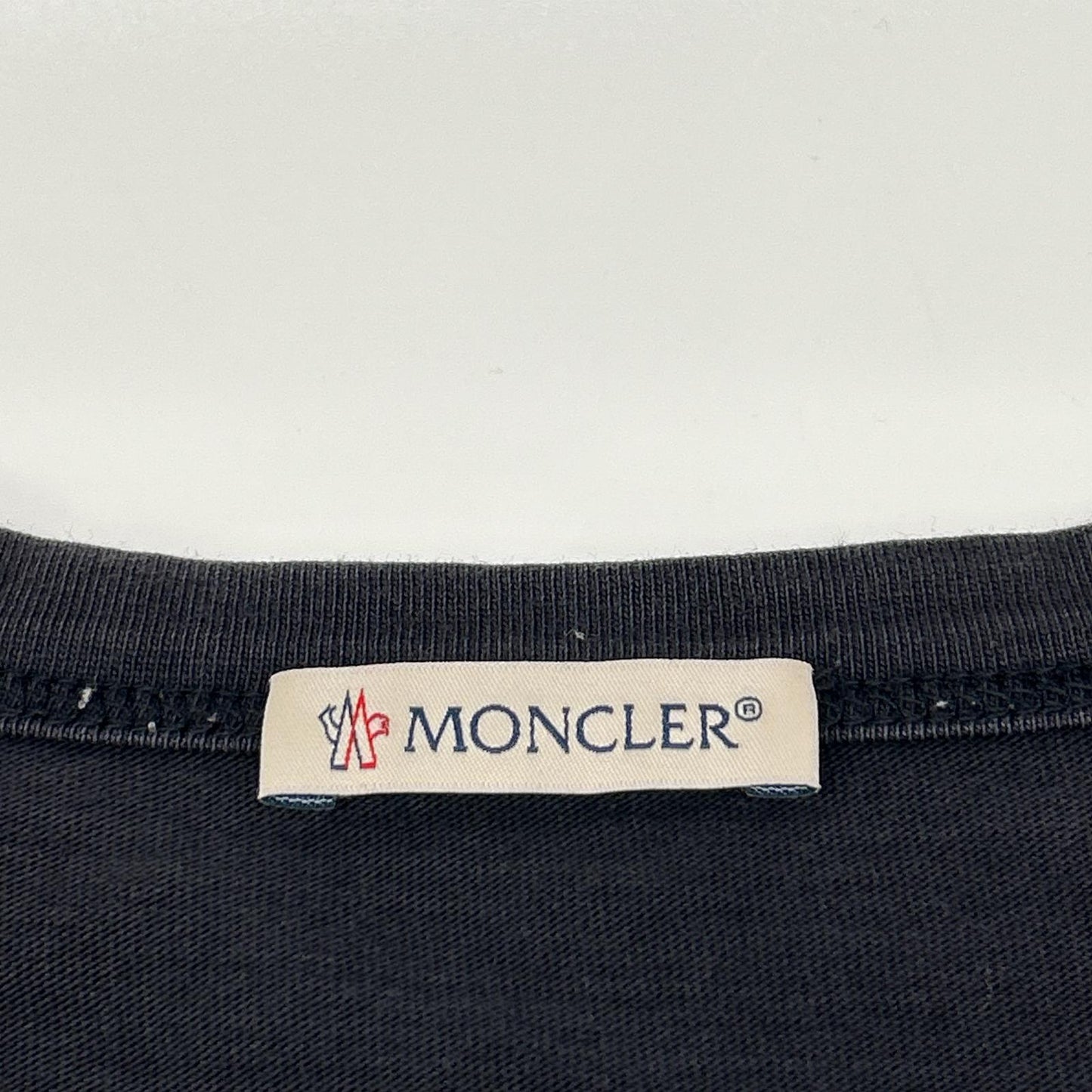 MONCLER 19SS Maglia Logo Print T-Shirt Black/White Size L