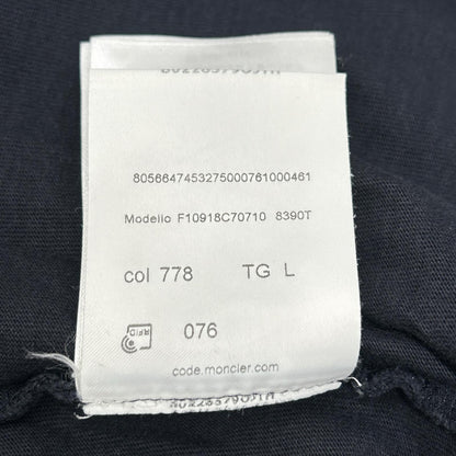 MONCLER 19SS Maglia Logo Print T-Shirt Black/White Size L