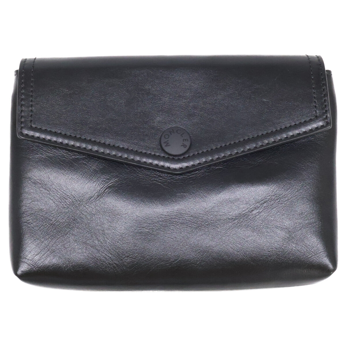 MONCLER Leather Logo Belt Bag Black Size ONE SIZE