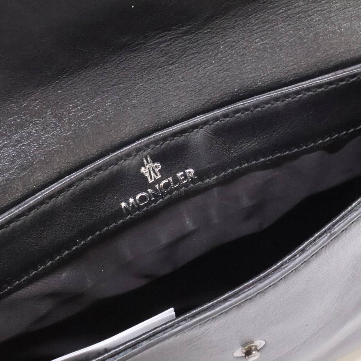 MONCLER Leather Logo Belt Bag Black Size ONE SIZE