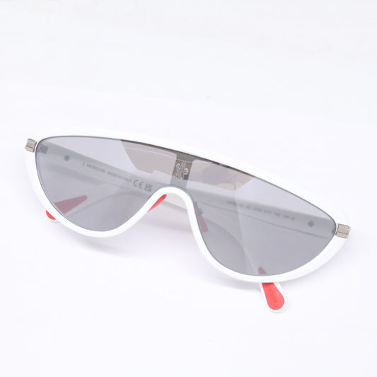 MONCLER Vitesse Shield Shape Sunglasses White Size ONE SIZE