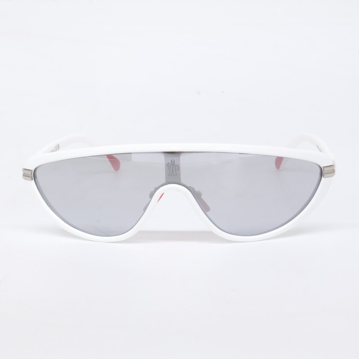 MONCLER Vitesse Shield Shape Sunglasses White Size ONE SIZE