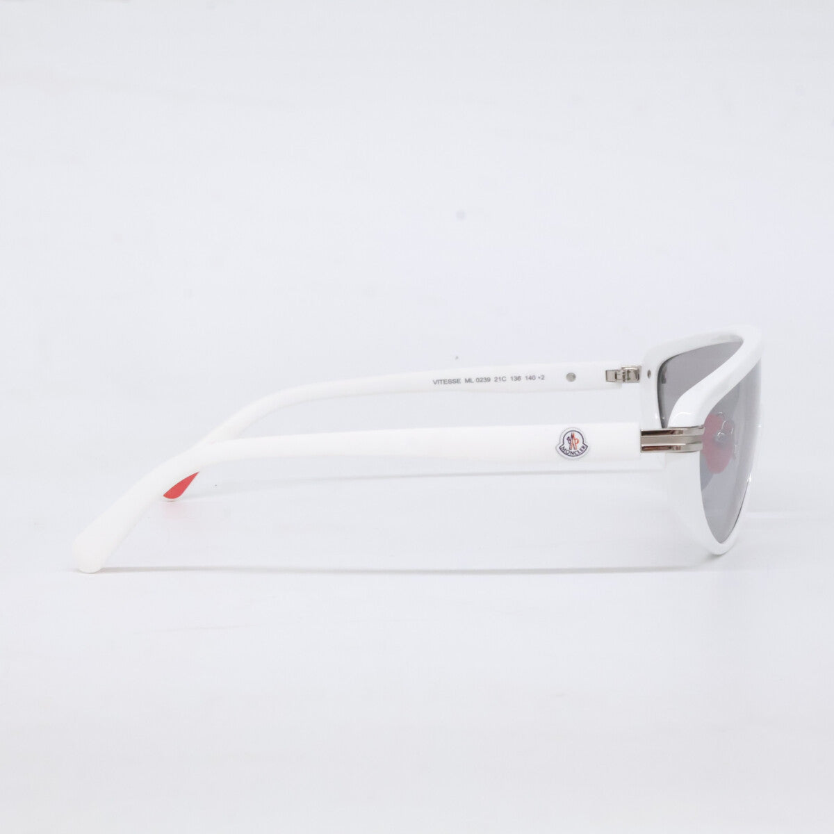 MONCLER Vitesse Shield Shape Sunglasses White Size ONE SIZE