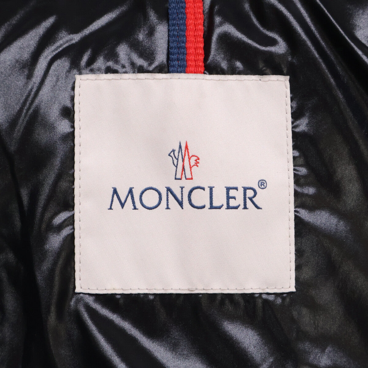 MONCLER DUBOIS Logo Print Hooded Down Jacket Black Size 2
