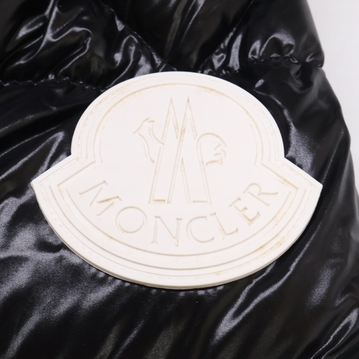 MONCLER DUBOIS Logo Print Hooded Down Jacket Black Size 2