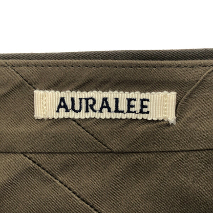 AURALEE 25SS Light Wool Max Gabardine Dark Brown Slacks Size 4