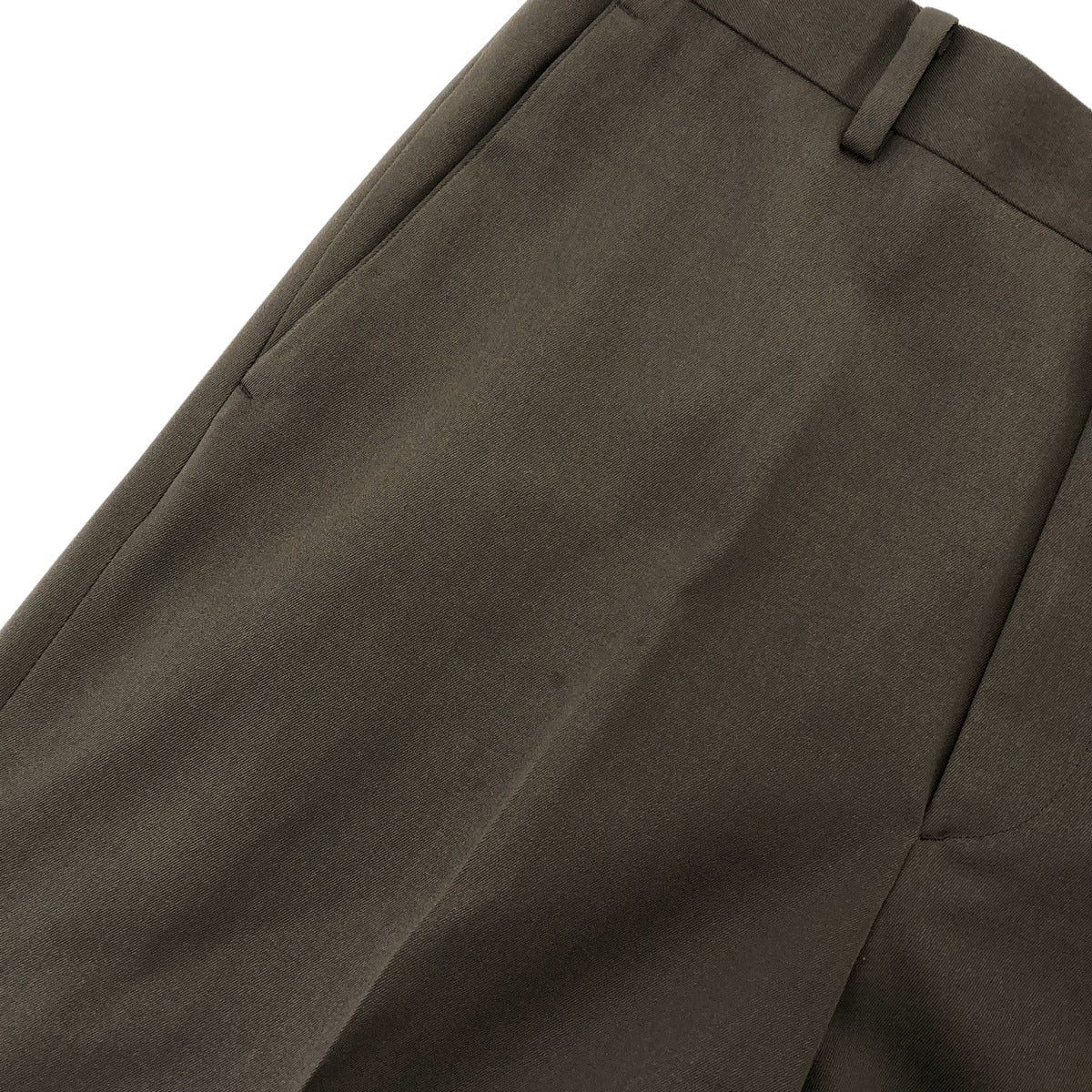 AURALEE 25SS Light Wool Max Gabardine Dark Brown Slacks Size 4