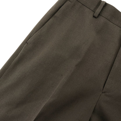 AURALEE 25SS Light Wool Max Gabardine Dark Brown Slacks Size 4
