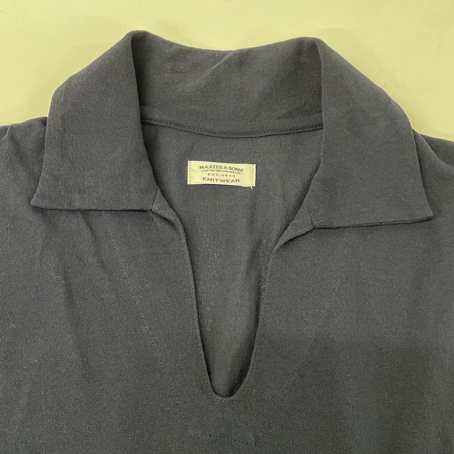 MAATEE&SONS 26SS Cotton Crepe Skipper Shirt Navy Size 2
