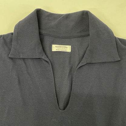 MAATEE&SONS 26SS Cotton Crepe Skipper Shirt Navy Size 2