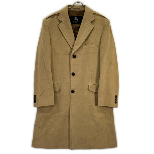 Burberry LONDON Angora Blend Logo Lined Coat Beige Size L