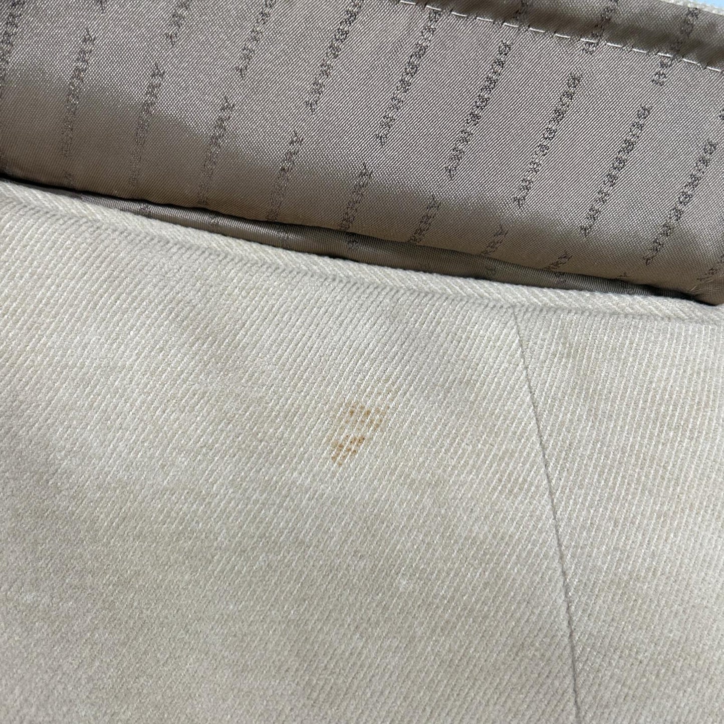 Burberry LONDON Angora Blend Logo Lined Coat Beige Size L