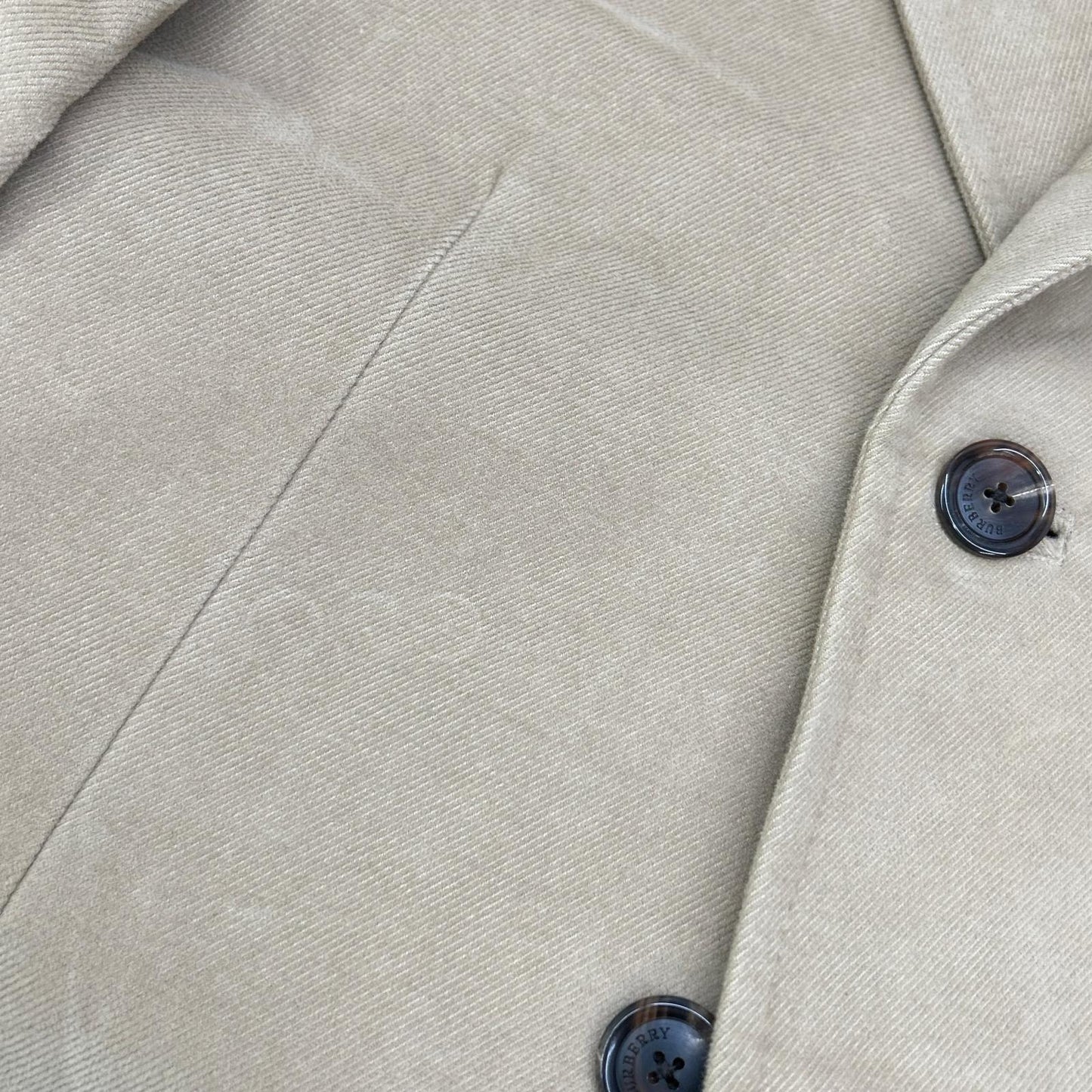 Burberry LONDON Angora Blend Logo Lined Coat Beige Size L