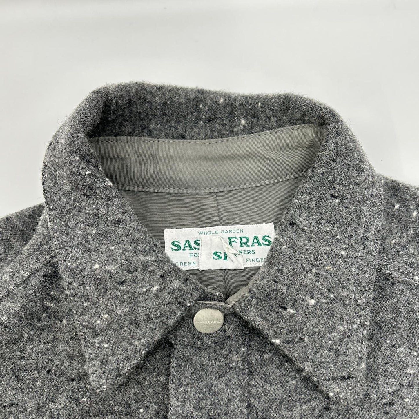 SASSAFRAS GARDENER HALF Wool Button Jacket Gray Size S