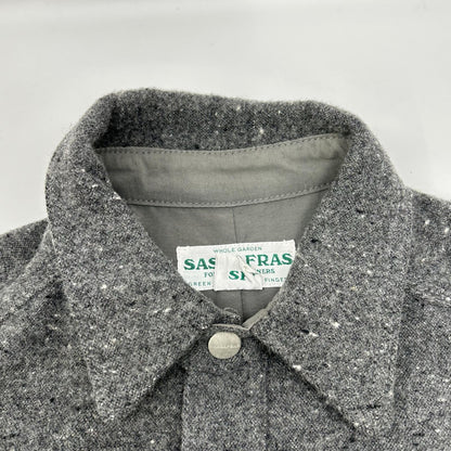 SASSAFRAS GARDENER HALF Wool Button Jacket Gray Size S