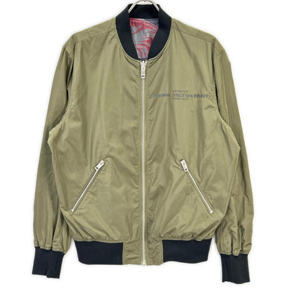 DIESEL Khaki/Red Camo Reversible Nylon Jacket Size M